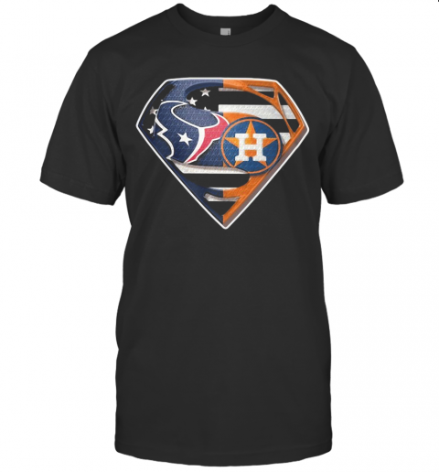 Houston Texans Vs Houston Astros Diamond American Flag T-Shirt