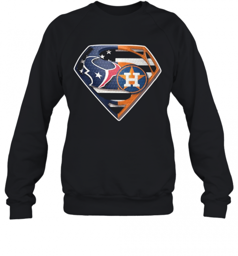 Houston Texans Vs Houston Astros Diamond American Flag T-Shirt Unisex Sweatshirt