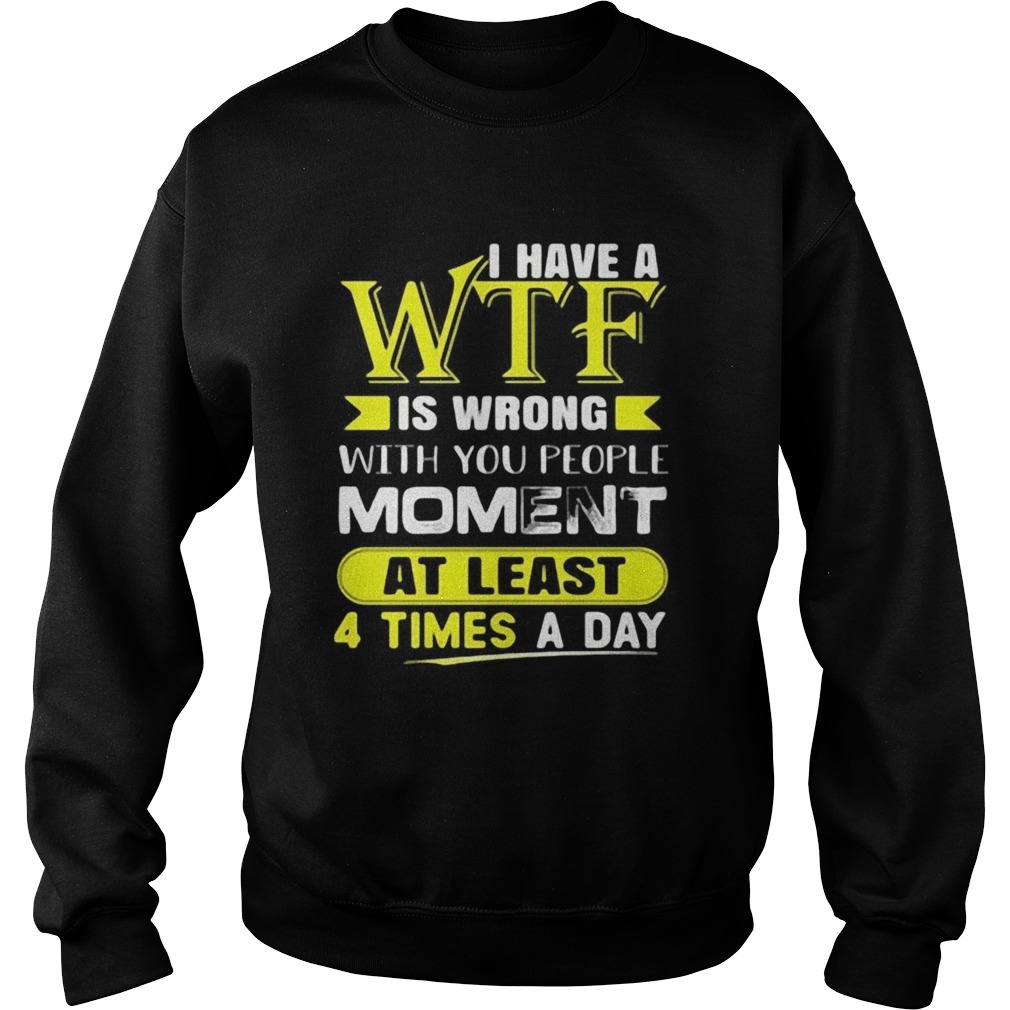 I Have A WTF Is Wrong With You People Moment At Least 4 Times A Day  Sweatshirt