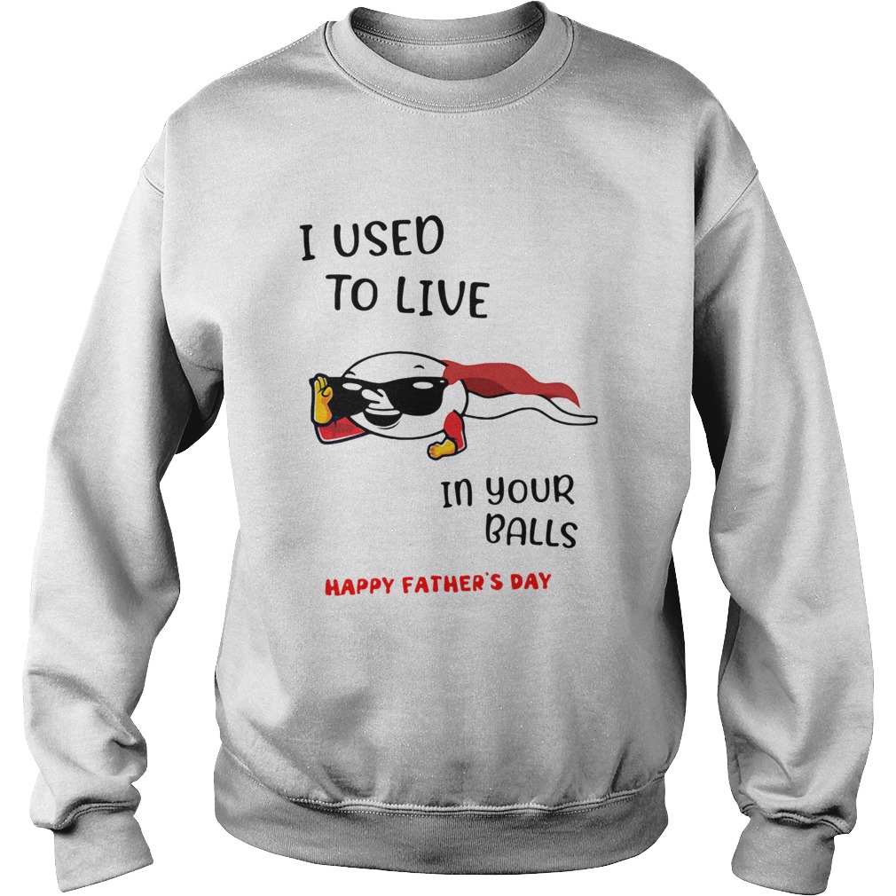 I Used To Live In Your Balls Happy Fathers Day  Sweatshirt