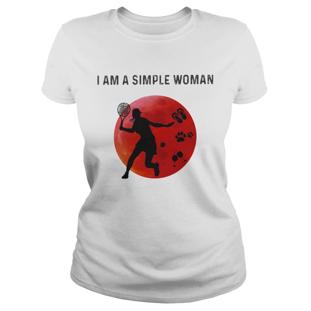 I am a simple woman Tennis paw wine Classic Ladies