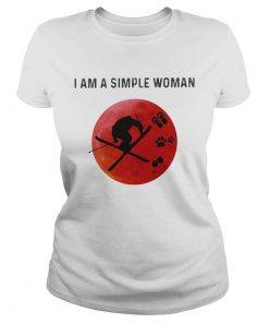 I am a simple woman skiing paw wine  Classic Ladies