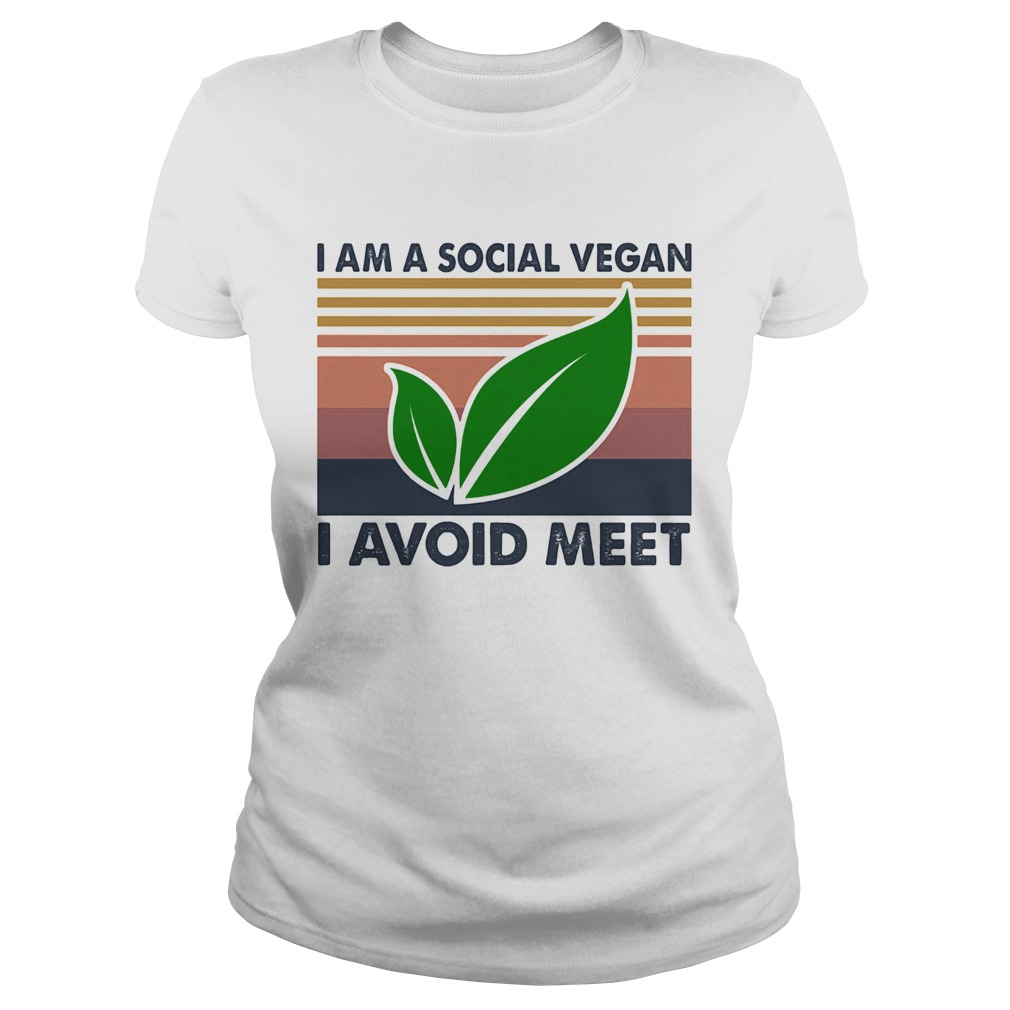 I am a social vegan I avoid meet vintage  Classic Ladies