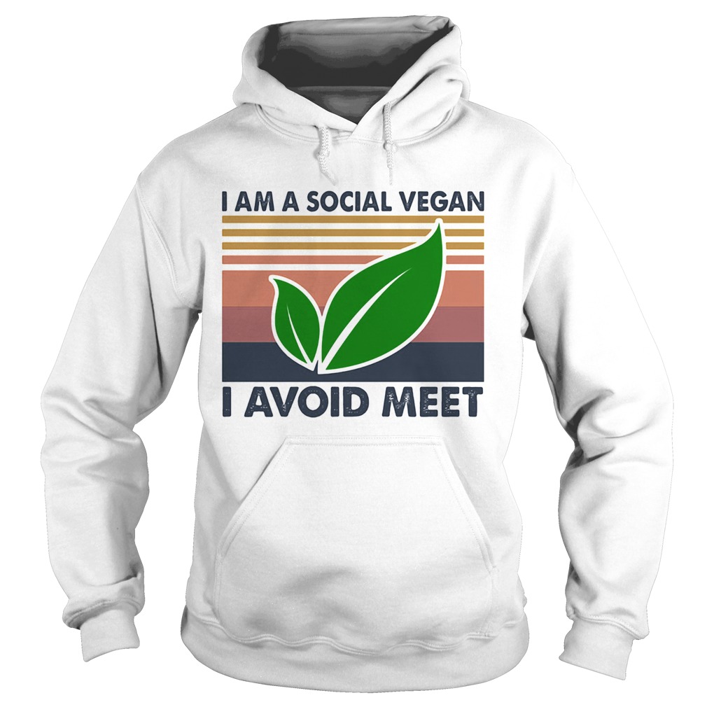 I am a social vegan I avoid meet vintage  Hoodie
