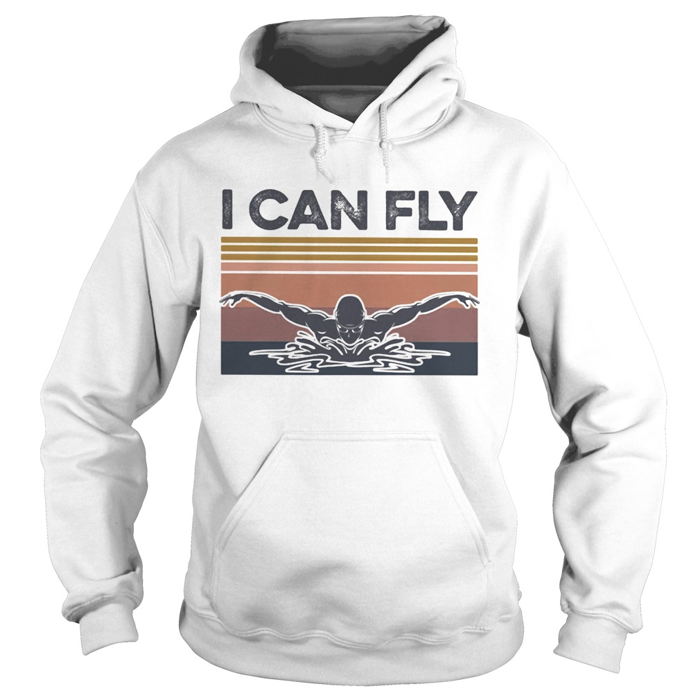 I can fly swimming vintage Hoodie