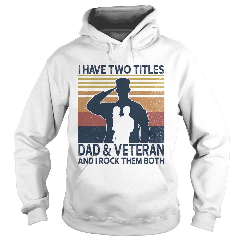 I have two titles dod and veteran and I rock them both vintage  Hoodie