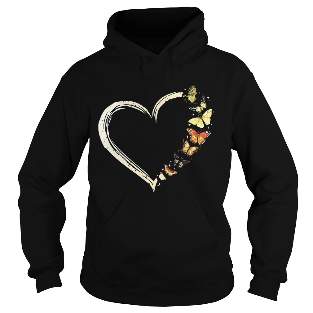 I love Butterflies heart Hoodie