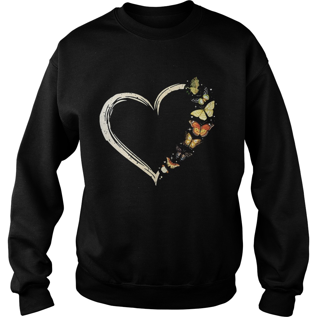 I love Butterflies heart Sweatshirt