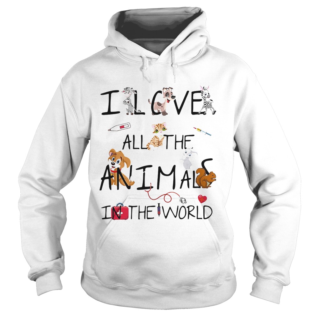 I love all the animals in the world  Hoodie
