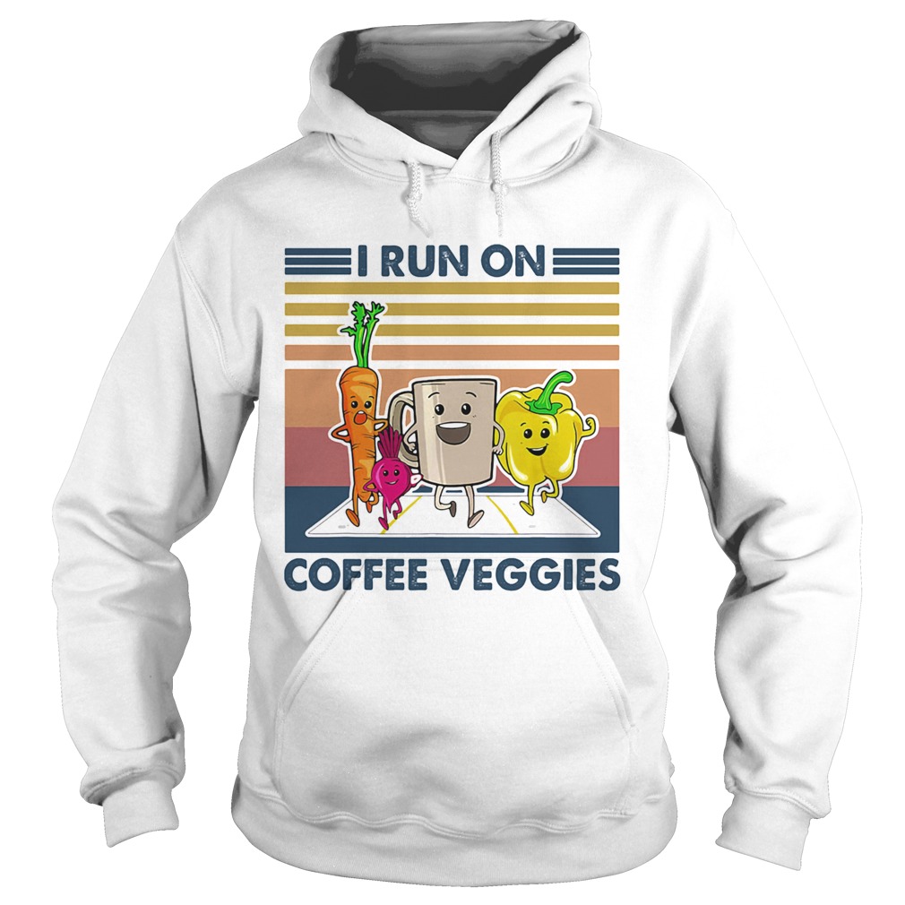 I run on coffee veggies vintage  Hoodie