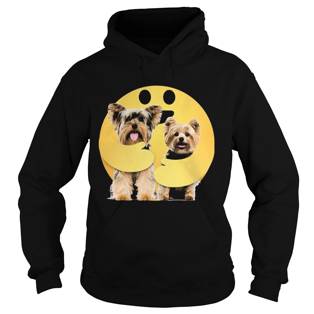 Icon hug yorkie dog Hoodie