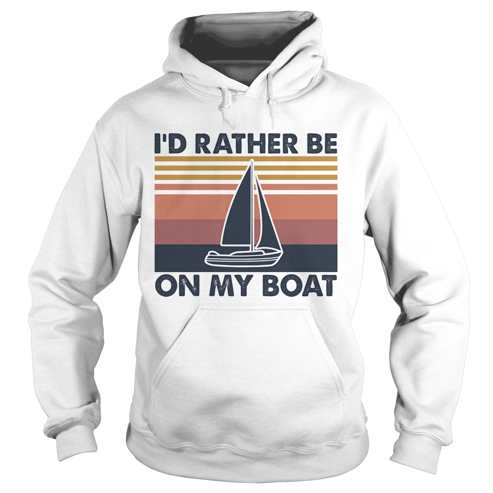 Id rather be on my boat vintage  Hoodie