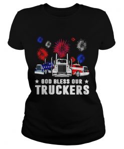 Independence Day America God Bless Our Truckers  Classic Ladies