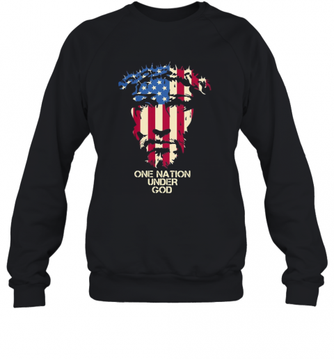 Independence Day Jesus One Nation Under God T-Shirt Unisex Sweatshirt