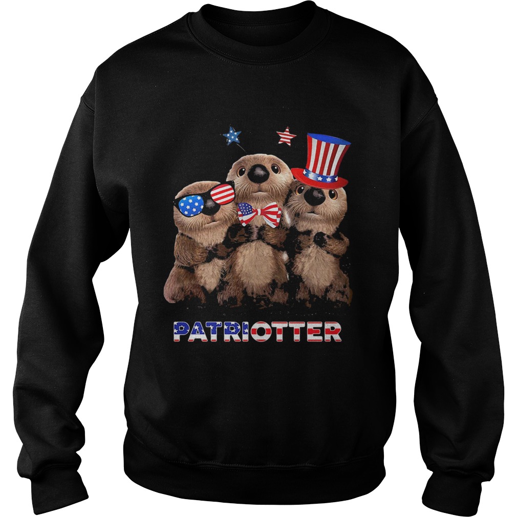 Independence Day Otter Patriotter  Sweatshirt