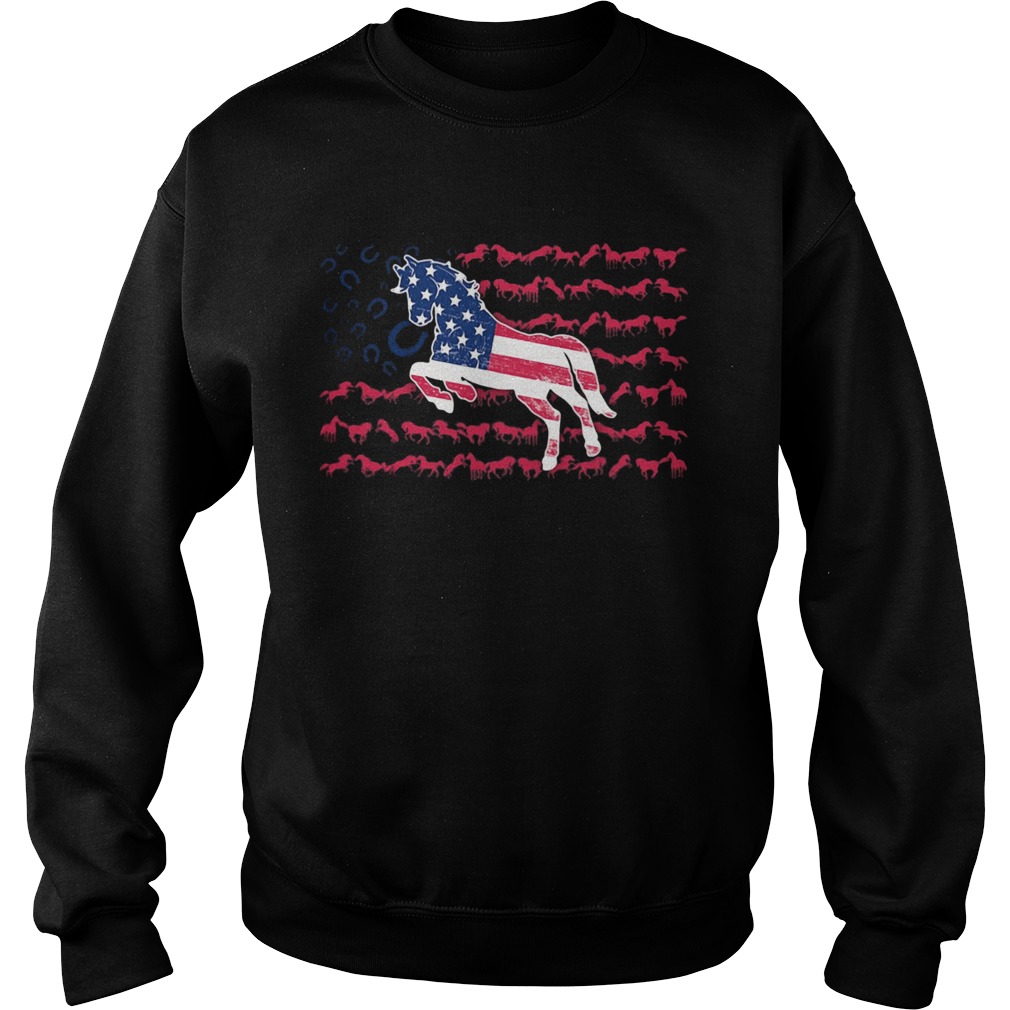Independence Day horses running Sweatshirt