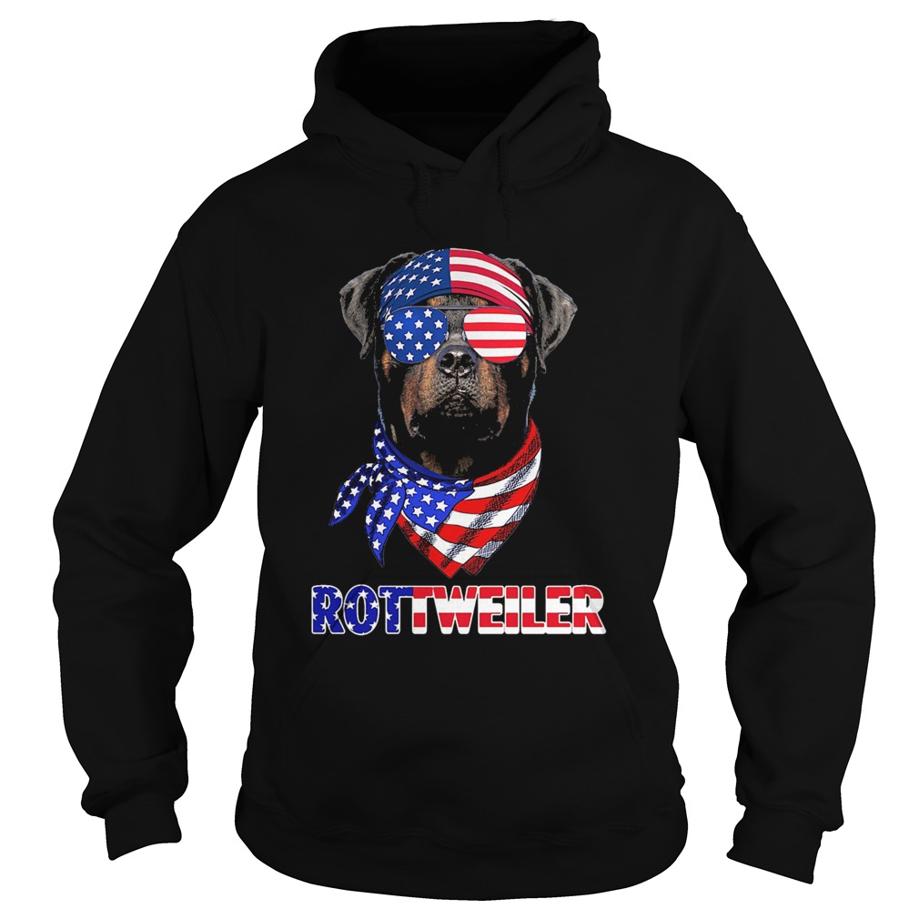 Independence Day rottweiler glasses america Hoodie