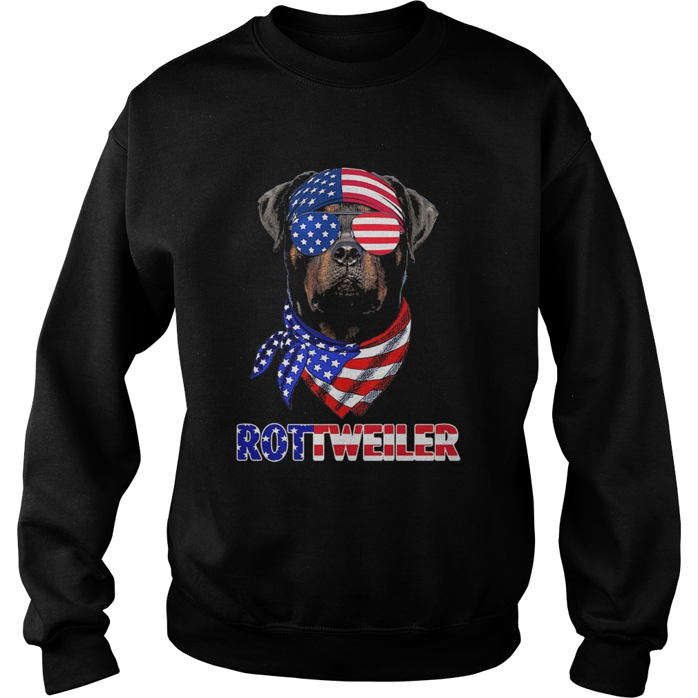 Independence Day rottweiler glasses america Sweatshirt