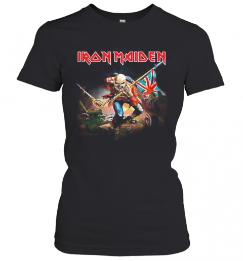 Iron Maiden The Trooper With Flag T-Shirt Classic Women's T-shirt