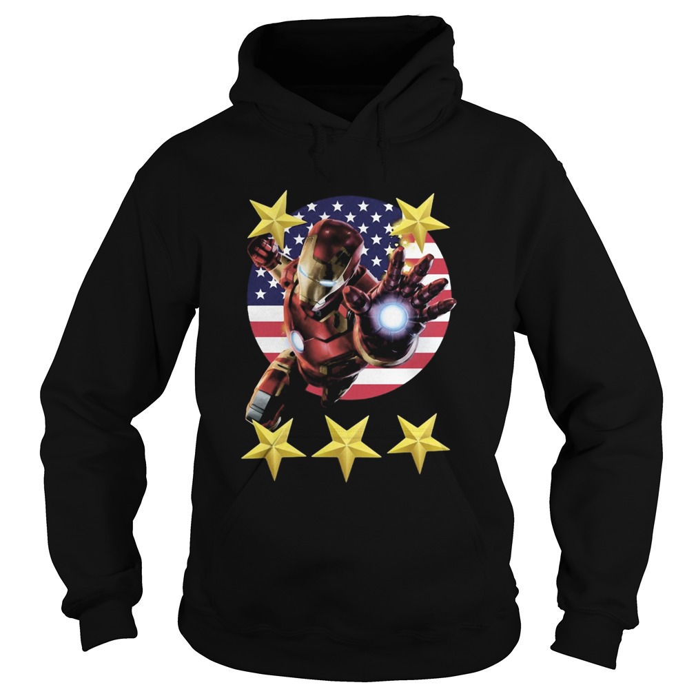 Iron man american flag independence day stars  Hoodie