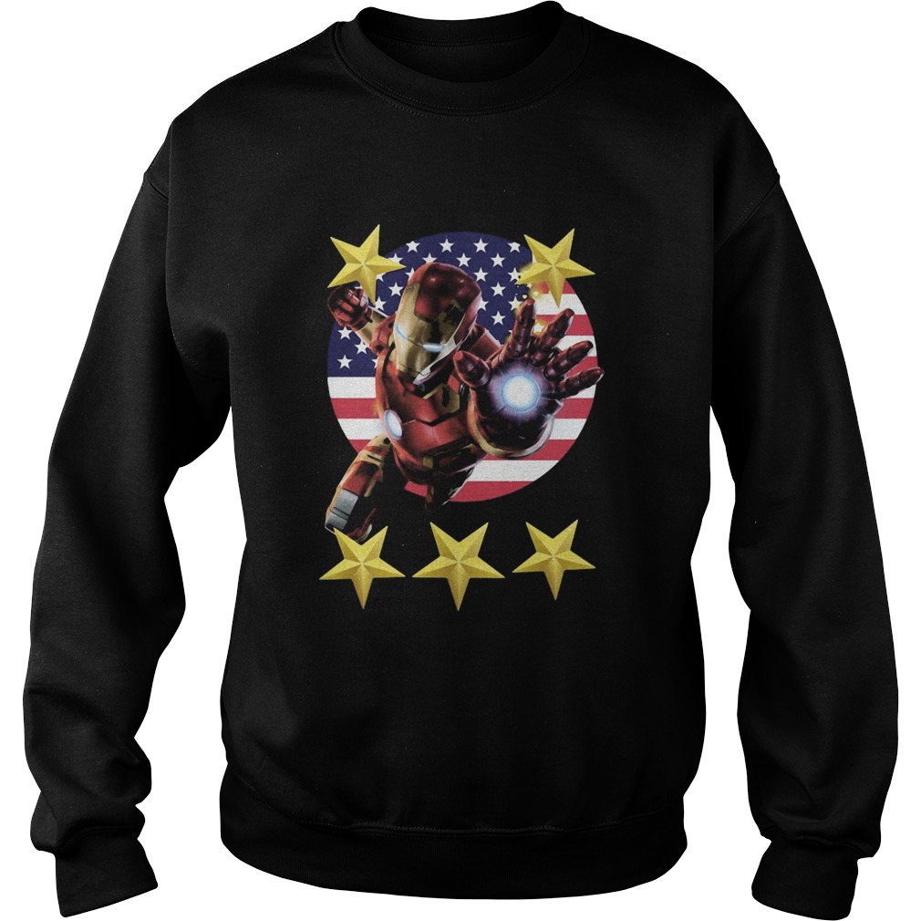 Iron man american flag independence day stars  Sweatshirt