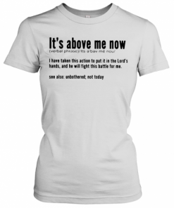 It'S Above Me Now I Have Taken This Action To Put It In The Lord'S Hands And He Will Fight This Battle For Me T-Shirt Classic Women's T-shirt