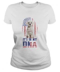 Its In My Dna Dog American Flag  Classic Ladies