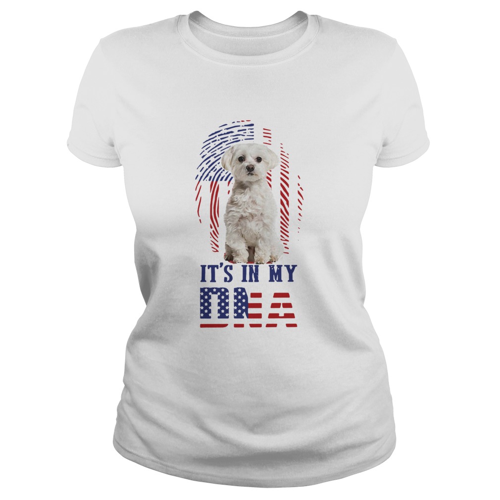 Its In My Dna Dog American Flag Classic Ladies