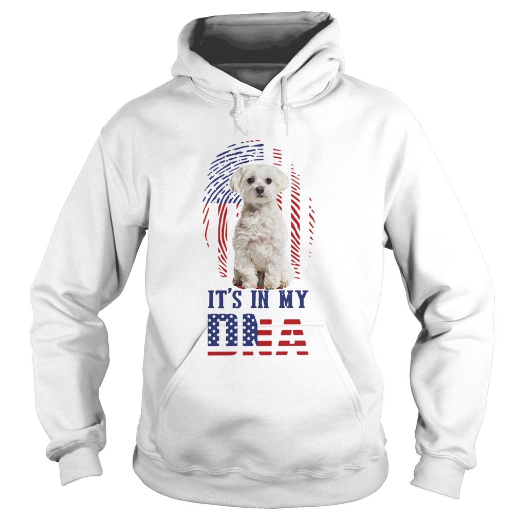 Its In My Dna Dog American Flag Hoodie