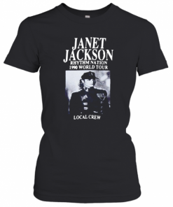 Janet Jackson Rhythm Nation 1990 World Tour Local Crew Vintage T-Shirt Classic Women's T-shirt
