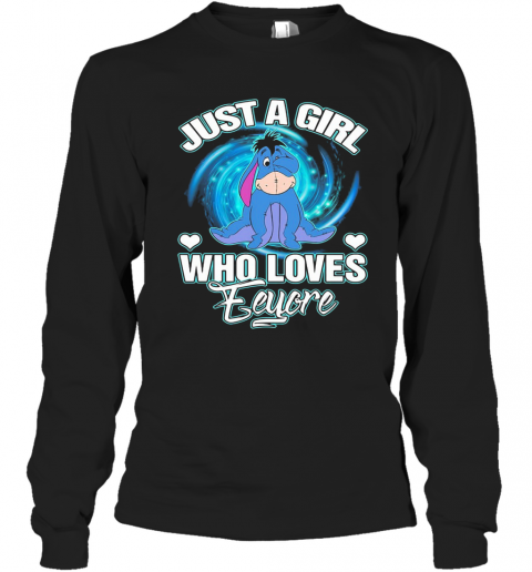 Just A Girl Who Loves Eeyore Heart T-Shirt Long Sleeved T-shirt 