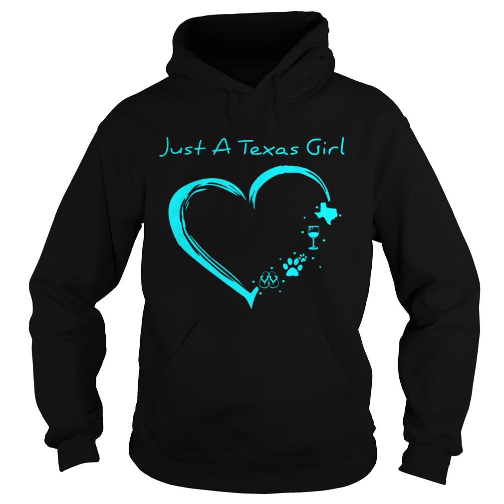 Just A Texas Girl Heart  Hoodie
