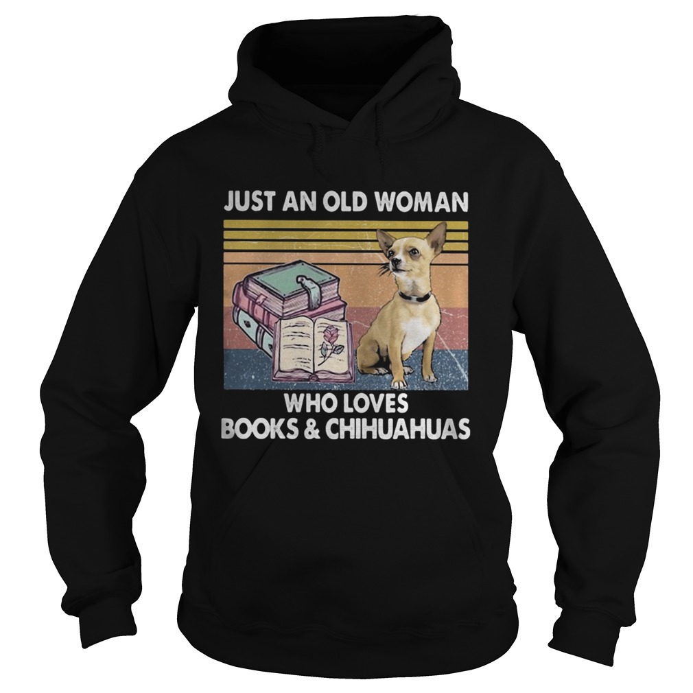 Just an old woman who loves books and chihuahua vintage  Hoodie