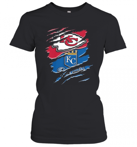 Kansas City Chiefs And Kansas City Royals Football T-Shirt Classic Women's T-shirt