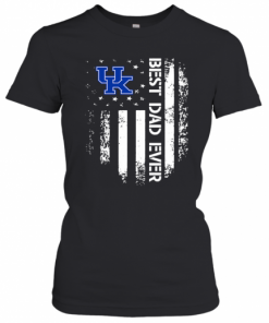 Kentucky Wildcats Best Dad Ever America Flag T-Shirt Classic Women's T-shirt