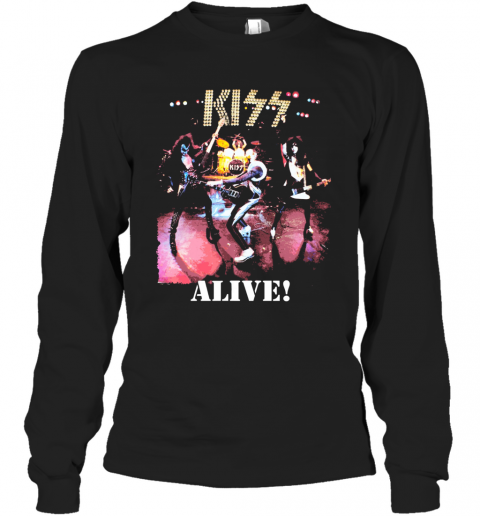 Kiss Band Alive Worldwide T-Shirt Long Sleeved T-shirt 