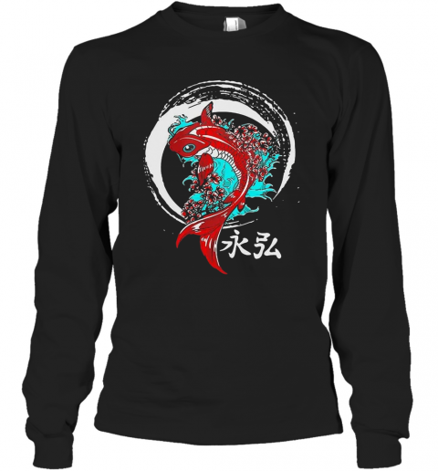Koi Circle Japanese T-Shirt Long Sleeved T-shirt 