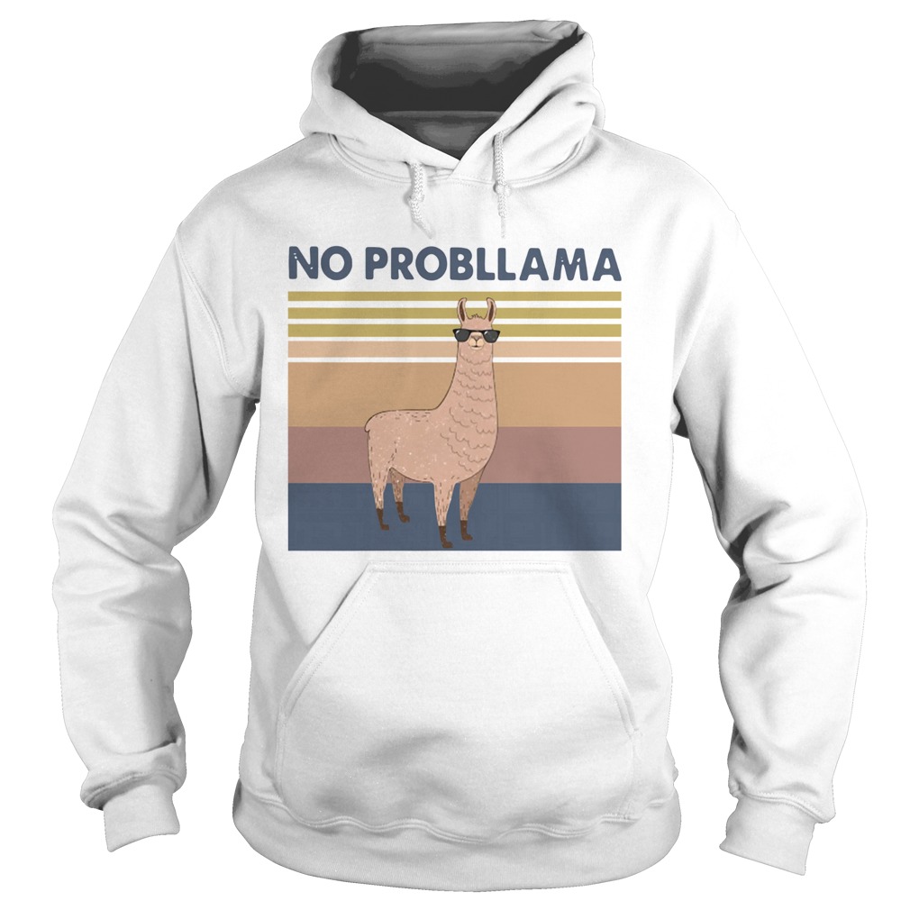Llama No Probllama Vintage Hoodie