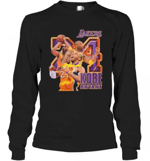 Los Angeles Lakers Kobe Bryant T-Shirt Long Sleeved T-shirt 