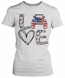 Love Jeep America Flag T-Shirt Classic Women's T-shirt