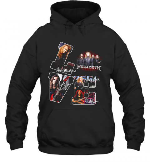 Love Megadeth American Heavy Metal Band Signature T-Shirt Unisex Hoodie
