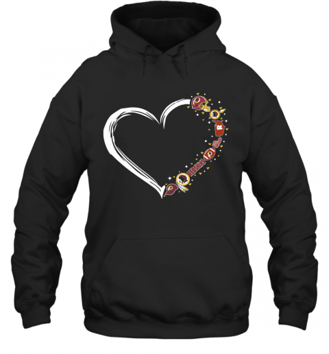 Love Washington Redskins Football Team Heart T-Shirt Unisex Hoodie