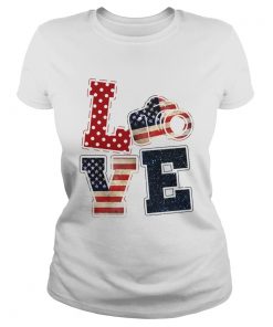 Love photographer American flag veteran Independence Day  Classic Ladies