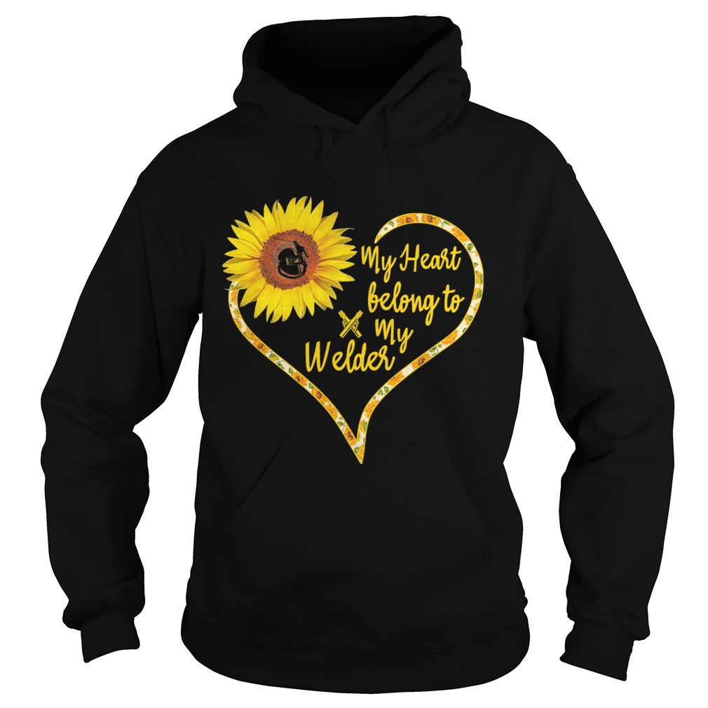 Love sunflower my heart belong to my welder heart  Hoodie