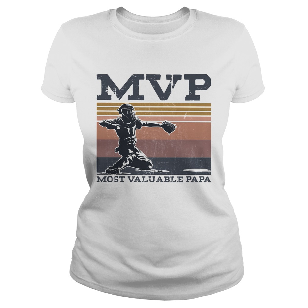 MVP most valuable papa softball vintage  Classic Ladies