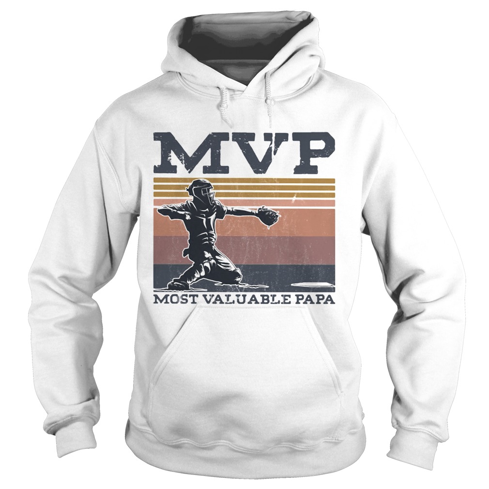 MVP most valuable papa softball vintage  Hoodie