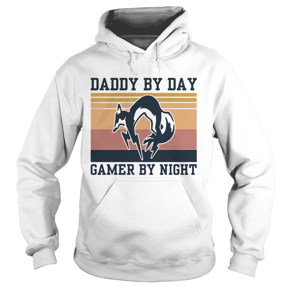 Metal Gear Solid Fox Daddy By Day Gamer By Night Vintage  Hoodie