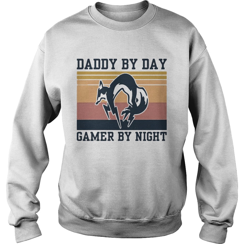 Metal Gear Solid Fox Daddy By Day Gamer By Night Vintage  Sweatshirt