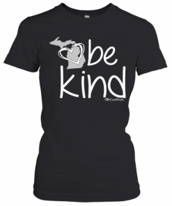 Michigan Be Kind Women'S Varsity Fleece Heart T-Shirt Classic Women's T-shirt