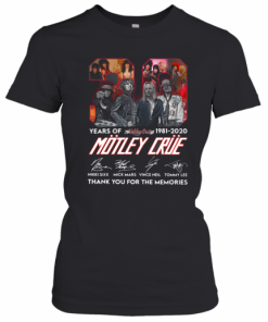 Motley Crue 39Th Anniversary 1981 2020 Signature T-Shirt Classic Women's T-shirt